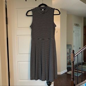 Black & white striped dress, size small